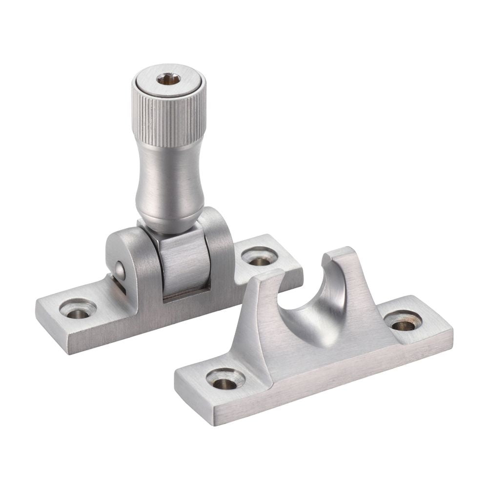 High quality image of the Fulton & Bray - Brighton Pattern Sash Fastener - Locking Version c/w key - Satin Chrome | Sku. fb32lcksc | available to order from Trade Door Handles.