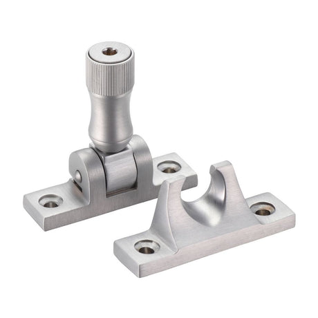 High quality image of the Fulton & Bray - Brighton Pattern Sash Fastener - Locking Version c/w key - Satin Chrome | Sku. fb32lcksc | available to order from Trade Door Handles.