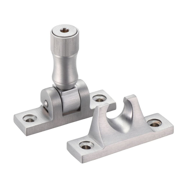 High quality image of the Fulton & Bray - Brighton Pattern Sash Fastener - Locking Version c/w key - Satin Chrome | Sku. fb32lcksc | available to order from Trade Door Handles.