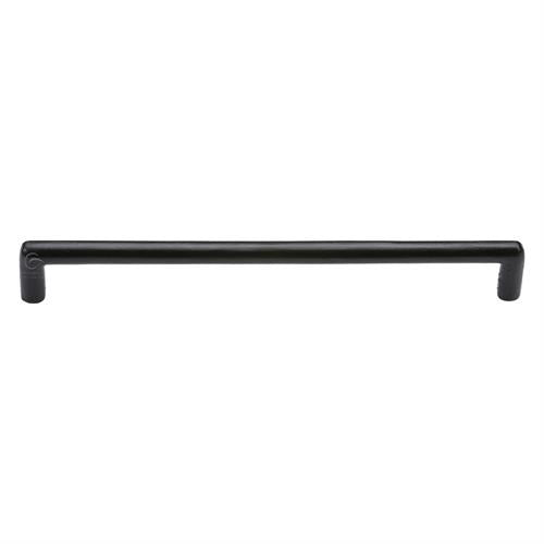 M.Marcus Cabinet Pull Round Design 254mm CTC
 Matt Black Rustic Iron