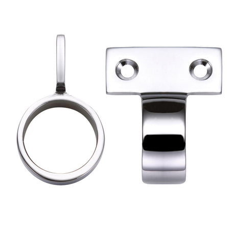 High quality image of the Fulton & Bray - Window Sash Ring Vertical Fix - 28mm dia - Polished Chrome | Sku. fb36cp | available to order from Trade Door Handles.