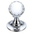High quality image of the Fulton & Bray - Glass Ball Mortice Knob - Facetted Clear - 50mm - Polished Chrome | Sku. fb401cp | available to order from Trade Door Handles.