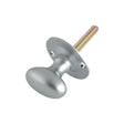 High quality image of the Fulton & Bray - Oval Thumb Turn - Rack Bolt 38mm Rose dia. - Satin Chrome | Sku. fb40sc | available to order from Trade Door Handles.