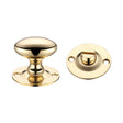 High quality image of the Fulton & Bray - Oval Thumb Turn with Coin Release - 5mm spindle - Polished Brass | Sku. fb41 | available to order from Trade Door Handles.