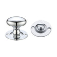 High quality image of the Fulton & Bray - Oval Thumb Turn with Coin Release - 5mm spindle - Polished Chrome | Sku. fb41cp | available to order from Trade Door Handles.