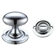 High quality image of the Fulton & Bray - Oval Thumb Turn with Coin Release - 5mm spindle - Polished Chrome | Sku. fb42cp | available to order from Trade Door Handles.