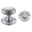 High quality image of the Fulton & Bray - Oval Thumb Turn with Coin Release - 5mm spindle - Satin Chrome | Sku. fb42sc | available to order from Trade Door Handles.