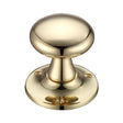 High quality image of the Fulton & Bray - Mushroom Mortice Knob Furniture 60mm Rose dia. - Polished Brass | Sku. fb501 | available to order from Trade Door Handles.