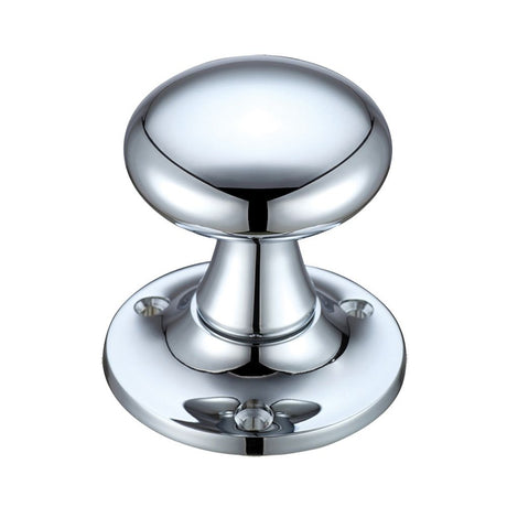 High quality image of the Fulton & Bray - Mushroom Mortice Knob Furniture 60mm Rose dia. - Polished Chrome | Sku. fb501cp | available to order from Trade Door Handles.
