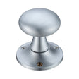 High quality image of the Fulton & Bray - Mushroom Mortice Knob Furniture 60mm Rose dia. - Satin Chrome | Sku. fb501sc | available to order from Trade Door Handles.