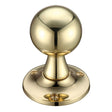 High quality image of the Fulton & Bray - Ball Mortice Knob Furniture 60mm Rose dia. - Polished Brass | Sku. fb502 | available to order from Trade Door Handles.
