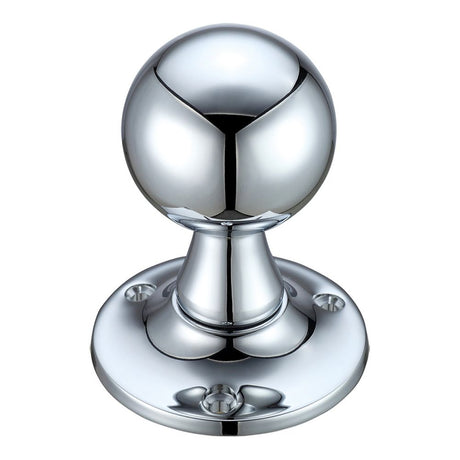 High quality image of the Fulton & Bray - Ball Mortice Knob Furniture 60mm Rose dia. - Polished Chrome | Sku. fb502cp | available to order from Trade Door Handles.