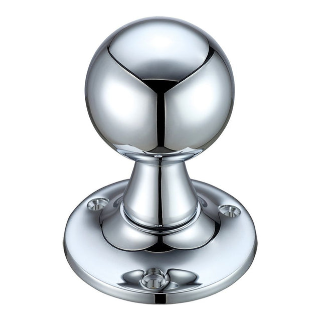 High quality image of the Fulton & Bray - Ball Mortice Knob Furniture 60mm Rose dia. - Polished Chrome | Sku. fb502cp | available to order from Trade Door Handles.
