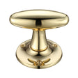 High quality image of the Fulton & Bray - Extended Oval Mortice Knob Furniture 60mm Rose dia. - Polished Brass | Sku. fb503 | available to order from Trade Door Handles.