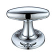 High quality image of the Fulton & Bray - Extended Oval Mortice Knob Furniture 60mm Rose dia. - Polished Chrome | Sku. fb503cp | available to order from Trade Door Handles.