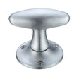 High quality image of the Fulton & Bray - Extended Oval Mortice Knob Furniture 60mm Rose dia. - Satin Chrome | Sku. fb503sc | available to order from Trade Door Handles.