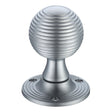 High quality image of the Fulton & Bray - Queen Anne Mortice Knob Furniture 60mm Rose dia. - Satin Chrome | Sku. fb507sc | available to order from Trade Door Handles.