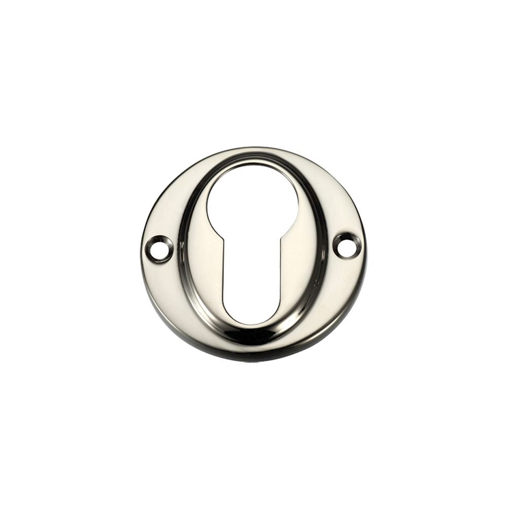 High quality image of the Fulton & Bray - Euro Profile Escutcheon - PVD Polished Nickel | Sku. fb51pvdn | available to order from Trade Door Handles.