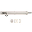 High quality image of the Fulton & Bray - Architectural Barrel Bolt 200mm x 30mm - Polished Nickel | Sku. fb58pn | available to order from Trade Door Handles.