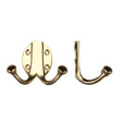 High quality image of the Fulton & Bray - Double Robe Hook - Polished Brass | Sku. fb71 | available to order from Trade Door Handles.
