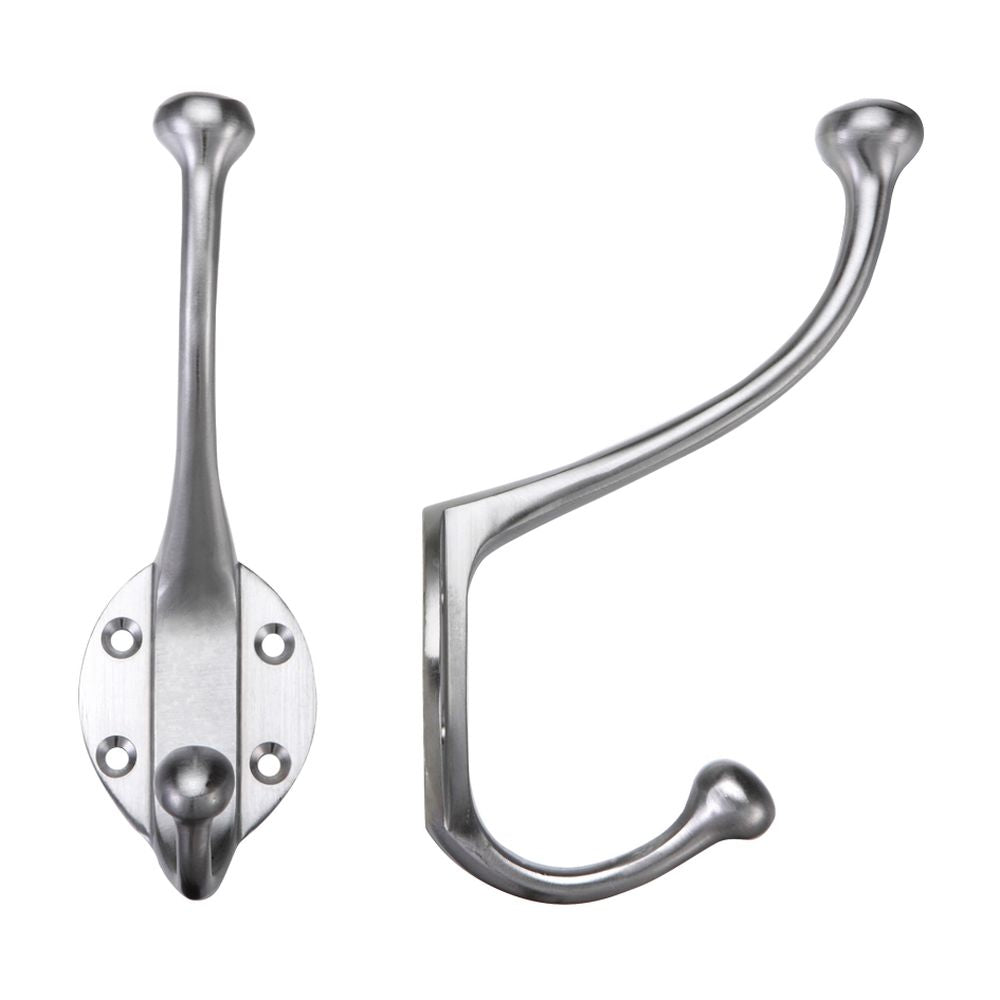 High quality image of the Fulton & Bray - Hat and Coat Hook - Satin Chrome | Sku. fb72sc | available to order from Trade Door Handles.