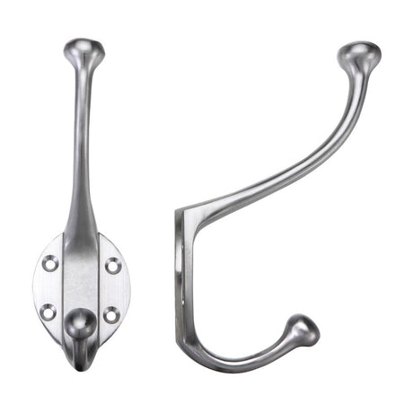 High quality image of the Fulton & Bray - Hat and Coat Hook - Satin Chrome | Sku. fb72sc | available to order from Trade Door Handles.