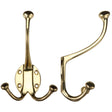 High quality image of the Fulton & Bray - Double Hat and Coat Hook - Polished Brass | Sku. fb73 | available to order from Trade Door Handles.