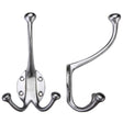 High quality image of the Fulton & Bray - Double Hat and Coat Hook - Satin Chrome | Sku. fb73sc | available to order from Trade Door Handles.
