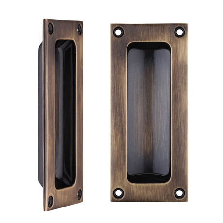 High quality image of the Fulton & Bray - Flush Pull - 102 x 45mm 13mm Depth - Bronze | Sku. fb90fb | available to order from Trade Door Handles.