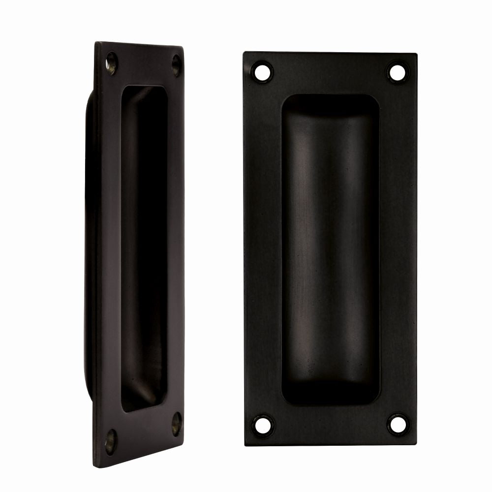 High quality image of the Fulton & Bray - Flush Pull - 102 x 45mm 13mm Depth - PVD Dark Bronze | Sku. FB90PVDDB | available to order from Trade Door Handles.