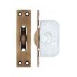 High quality image of the Fulton & Bray - Brass Ball Bearing Pulleys - 2 1/4" Square Forend - Bronze | Sku. fbbp02fb | available to order from Trade Door Handles.