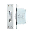 High quality image of the Fulton & Bray - Brass Ball Bearing Pulleys - 2 1/4" Square Forend - Satin Chrome | Sku. fbbp02sc | available to order from Trade Door Handles.