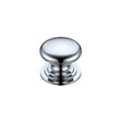 High quality image of the Fulton & Bray - Victorian Cupboard Knob 25mm dia. - Polished Chrome | Sku. fch01acp | available to order from Trade Door Handles.