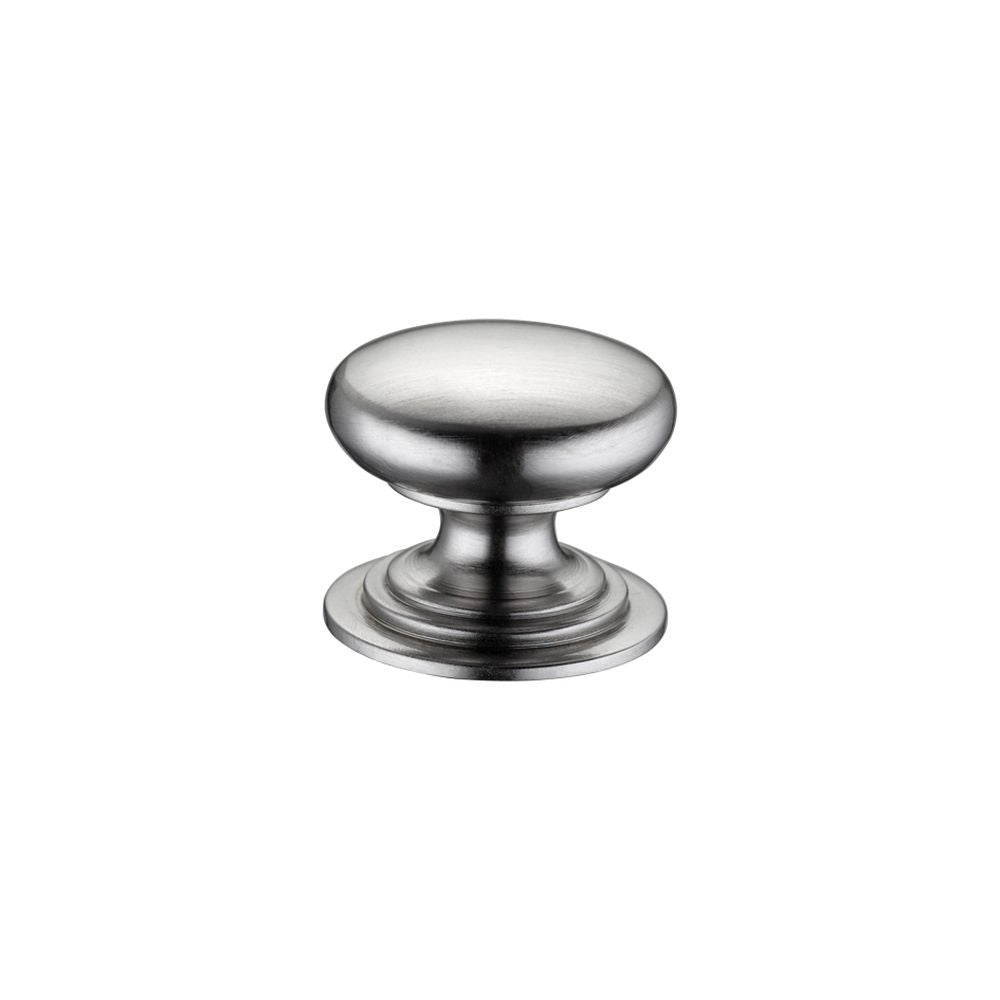 High quality image of the Fulton & Bray - Victorian Cupboard Knob 25mm dia. - Satin Nickel | Sku. fch01asn | available to order from Trade Door Handles.