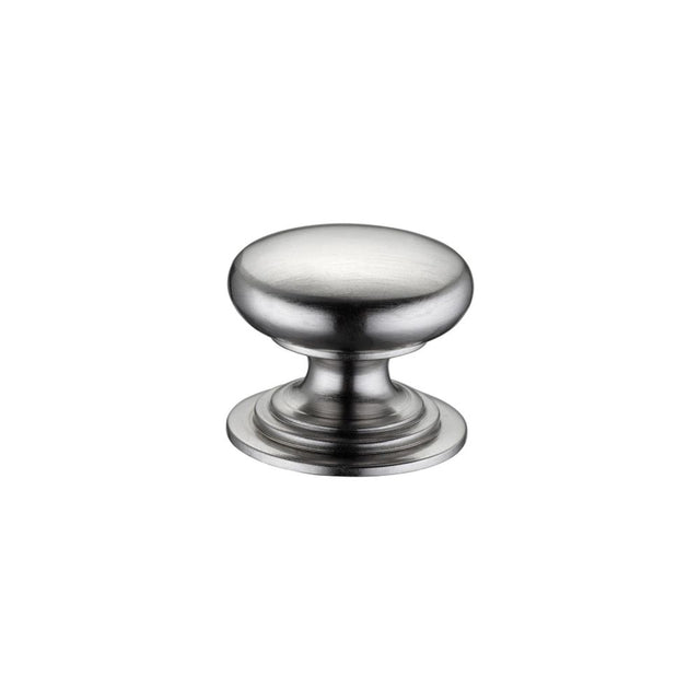 High quality image of the Fulton & Bray - Victorian Cupboard Knob 25mm dia. - Satin Nickel | Sku. fch01asn | available to order from Trade Door Handles.