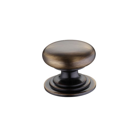 High quality image of the Fulton & Bray - Victorian Cupboard Knob 32mm dia. - Bronze | Sku. fch01bfb | available to order from Trade Door Handles.
