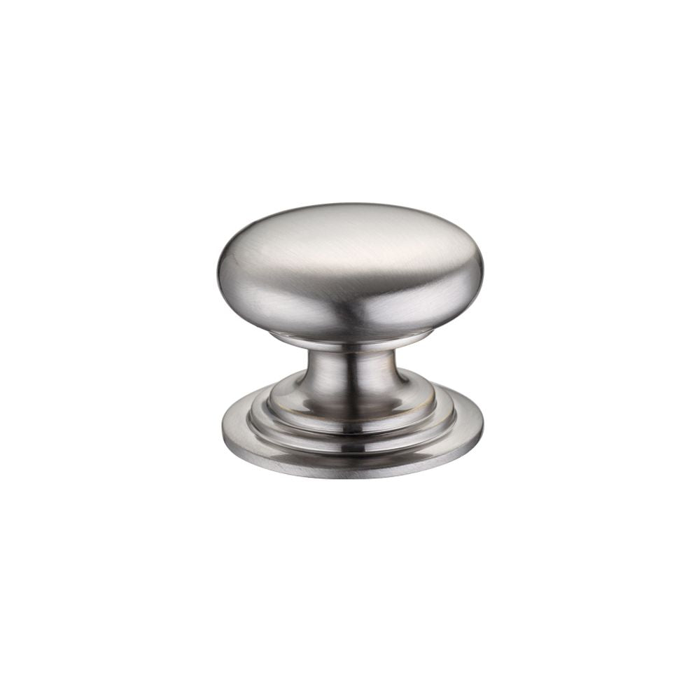 High quality image of the Fulton & Bray - Victorian Cupboard Knob 32mm dia. - Satin Nickel | Sku. fch01bsn | available to order from Trade Door Handles.