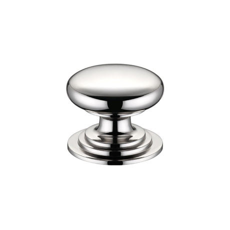 High quality image of the Fulton & Bray - Victorian Cupboard Knob 38mm dia. - Lacquered - Polished Nickel | Sku. fch01cpn | available to order from Trade Door Handles.
