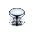 High quality image of the Fulton & Bray - Victorian Cupboard Knob 45mm dia. - Polished Chrome | Sku. fch01dcp | available to order from Trade Door Handles.