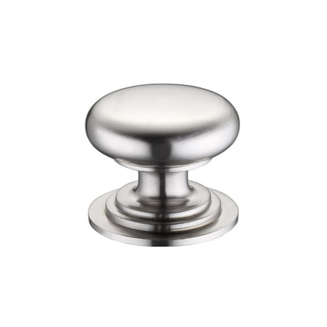 High quality image of the Fulton & Bray - Victorian Cupboard Knob 45mm dia. - Satin Nickel | Sku. fch01dsn | available to order from Trade Door Handles.