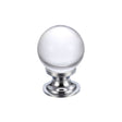 High quality image of the Fulton & Bray - Glass Ball Cabinet Knob - Plain 25mm - Polished Chrome | Sku. fch02acp | available to order from Trade Door Handles.