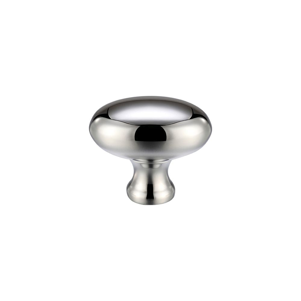 High quality image of the Fulton & Bray - Oval Cupboard Knob 32mm dia - Polished Chrome | Sku. fch05acp | available to order from Trade Door Handles.