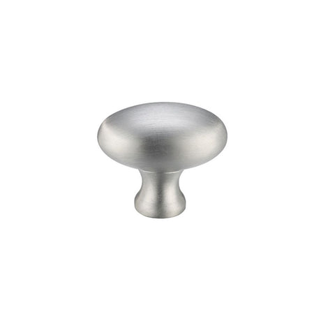 High quality image of the Fulton & Bray - Oval Cupboard Knob 32mm dia - Satin Chrome | Sku. fch05asc | available to order from Trade Door Handles.