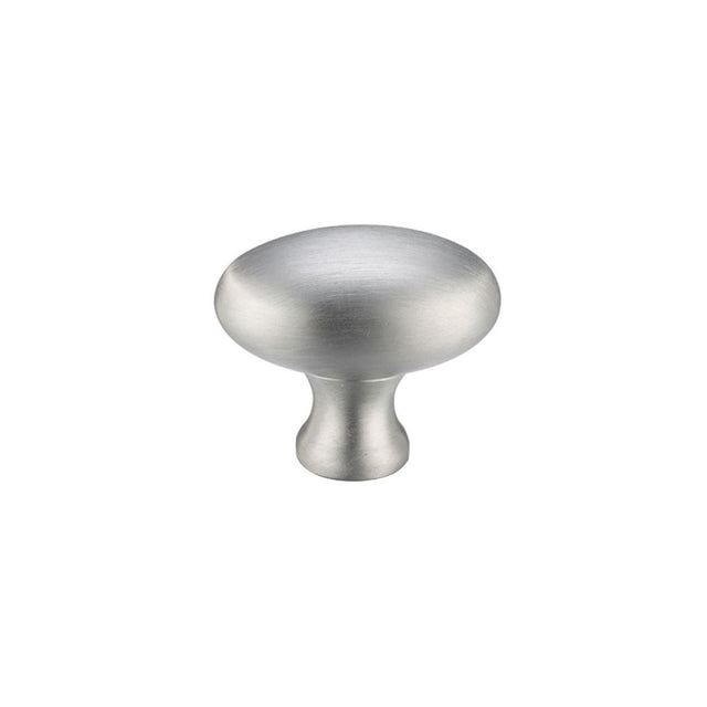 High quality image of the Fulton & Bray - Oval Cupboard Knob 32mm dia - Satin Chrome | Sku. fch05asc | available to order from Trade Door Handles.
