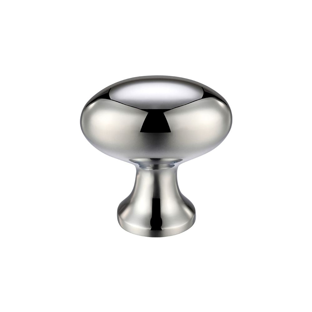 High quality image of the Fulton & Bray - Oval Cupboard Knob 38mm dia. - Polished Chrome | Sku. fch05ccp | available to order from Trade Door Handles.