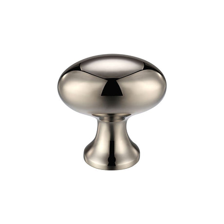 High quality image of the Fulton & Bray - Oval Cupboard Knob 38mm dia. - PVD Polished Nickel | Sku. fch05cpvdn | available to order from Trade Door Handles.