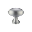 High quality image of the Fulton & Bray - Oval Cupboard Knob 38mm dia. - Satin Chrome | Sku. fch05csc | available to order from Trade Door Handles.