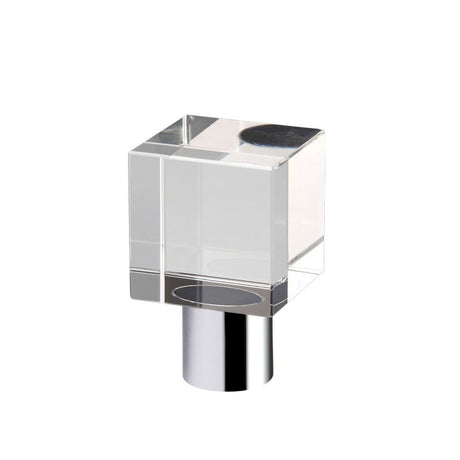 High quality image of the Fulton & Bray - Cube Cupboard Knob - Plain 25mm dia. - Polished Chrome | Sku. fch07acp | available to order from Trade Door Handles.
