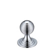 High quality image of the Fulton & Bray - Queen Anne Ringed Knob 25mm rose dia. - Polished Chrome | Sku. fch08acp | available to order from Trade Door Handles.