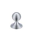 High quality image of the Fulton & Bray - Queen Anne Ringed Knob 25mm rose dia. - Satin Chrome | Sku. fch08asc | available to order from Trade Door Handles.